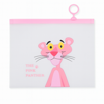 Папка прозрачная, пенал, косметичка, с бегунком А5 Tne Pink Panther (Розовая пантера)