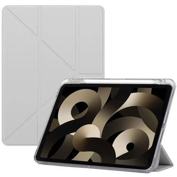 Чехол обложка Transparent Y-Fold desing + Right Pencil Holder BBM1 для iPad Air 4 2020/Air 5 2022 10,9"/Air 11" 2024(M2)/2025(M3)/2026(M4) Серый
