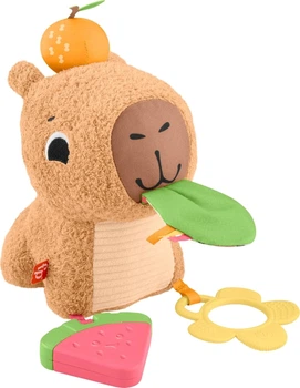М'яка розвиваюча іграшка для немовлят Капібара Фішер-Прайс Fisher-Price Snuggly Snacky Capybara (HYR54)