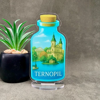 Акриловая Фигурка Місто в Пляшці Тернопіль 10см