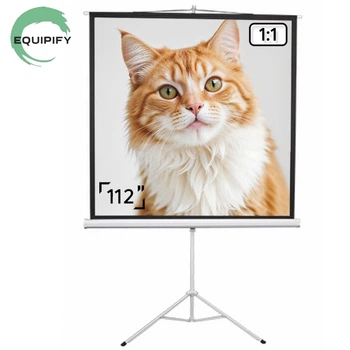 Проекционный экран EQUIPIFY SRM-1105 мобильный тренога 112" 203x203см 1:1