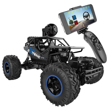 Джип на радіокеруванні Extreme LH-C 009 Wi-Fi камера, масштаб 1:16, додаток, акум. 3.7V, пульт 2.4G, USB-кабель, викрутка, амортизація, металопластиковий корпус, гумові шини, тримач для телефону