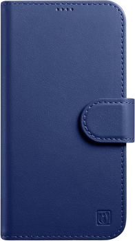 Etui z klapką iCarer Real Cowhide Premium Leather 2in1 Wallet Case z RFID do Apple iPhone 14 Pro Max Blue (WMI14220728-BU)