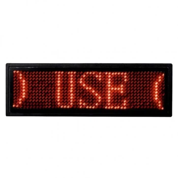 Электронный LED бейдж UKC B1248 с бегущей строкой, регулировка яркости, черный