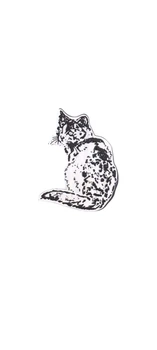 Брошь Кот серебряный (494693310)