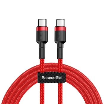 Зарядний кабель Baseus Cafule PD2.0 60W Type-C to Type-C 3A 1m Red (CATKLF-G09)