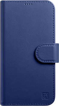 Etui z klapką iCarer Real Cowhide Premium Leather 2in1 Wallet Case z RFID do Apple iPhone 14 Blue (WMI14220725-BU)