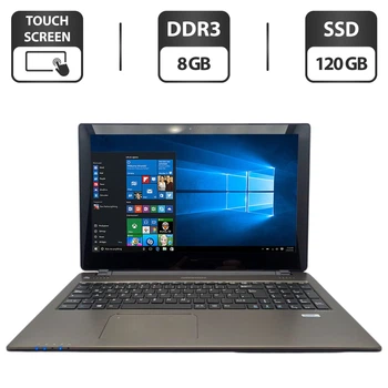 Ноутбук Medion E6239E / 15.6" (1366x768) TN Touch / Intel Pentium N3530 (4 ядра по 2.16 - 2.58 GHz) / 8 GB DDR3 / 120 GB SSD / Intel HD Graphics / WebCam / DVD-ROM б/у