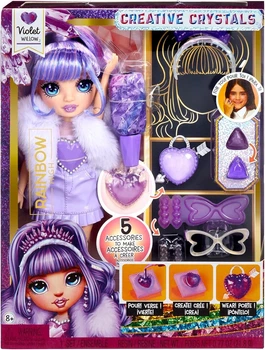 Кукла Рейнбоу Хай Виолетта с аксессуарами Rainbow High Violet Purple серии Creative Crystals MGA