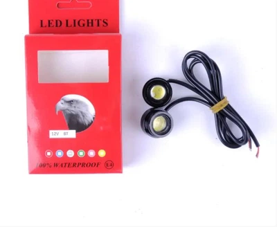 Денні ходові вогні орлине око врізні з лінзою LED 12v D = 20 mm 2 шт (65971)