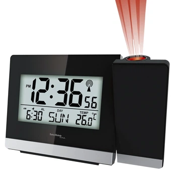 Проекционные часы Technoline WT536 Black будильник с термометром и календарем