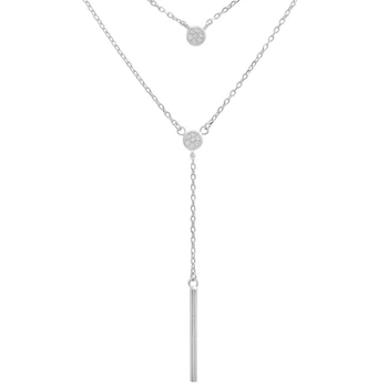 Серебряное колье с фианитами, вес изделия 4,01 гр (2183969)