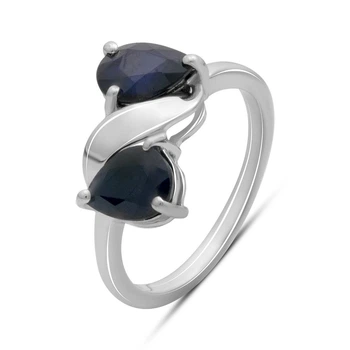 Серебряное кольцо с натуральным сапфиром 2.658ct, вес изделия 2,93 гр (2178903)