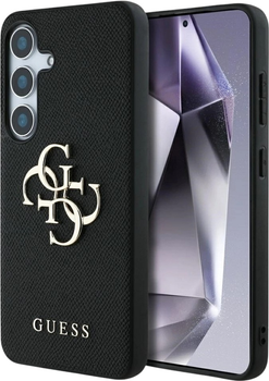 Etui Guess Grained Big 4G Logo Small Classic do Samsung Galaxy S25 Black (3666339449124)