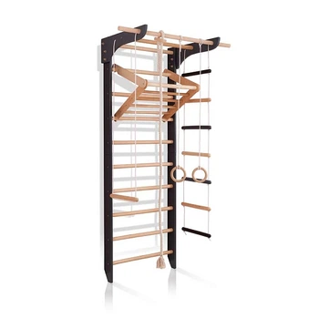 Дитячий спортивний куточок SportBaby 9-Lux 2-240 зі шведською стінкою, турніком, канатом, кільцями та драбинкою 240 см (SB-3971)