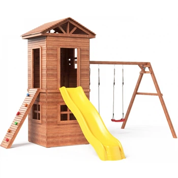 Дитячий майданчик будиночок SportBaby SportHouse-20 з гіркою та гойдалками (SB-3917)