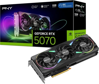 Відеокарта PNY GeForce RTX 5070 ARGB EPIC-X RGB Overclocked Triple Fan (VCG507012TFXXPB1-O)