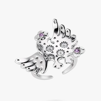 Кільце срібне етнічне Дивоптах Amethyst 925 15-16 розмір