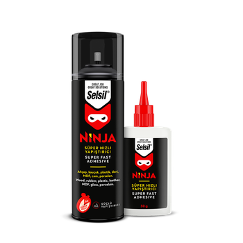 Клей 2-компонентний MDF супершвидкий 200 ML +50 г. спрей-активатор + ціаноакрилат NINJA (20V072)
