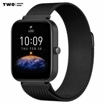 Ремешок миланская петля для Xiaomi Amazfit Bip 3/ Bip3 Pro Чёрный