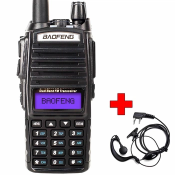 Рация двухдиапазонная Baofeng UV-82 (136-174 MHz, 400-520 MHz), 5 Вт, 2000 mAh + ремешок + гарнитура в подарок
