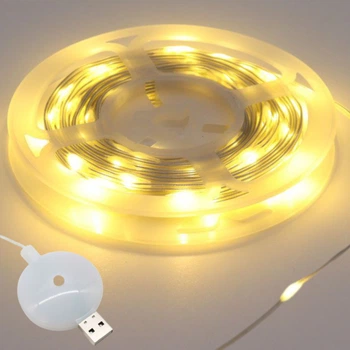 Светодиодная гирлянда Роса 10 метров 100 LED с USB питанием теплый белый свет для праздничного декора интерьера и новогоднего оформления помещений