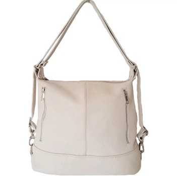 Женская кожаная сумка-рюкзак Italian Bags DB7170 beige
