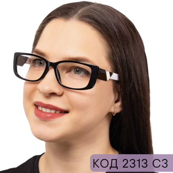 Женские очки с прочной пластиковой оправой для чтения плюс и минус. Код 2313 белый -9.5