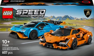 Конструктор LEGO Speed Champions Lamborghini Revuelto та Huracán STO 607 деталей (77238)