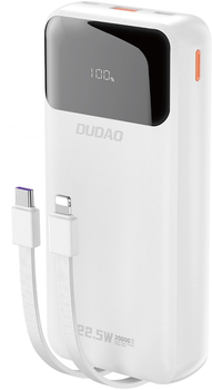 Powerbank Dudao K15 Pro USB-C / Lightning 20000 mAh White (6976625330430)