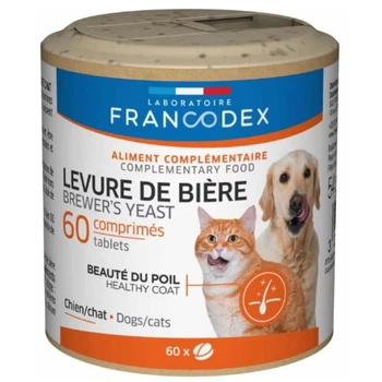 Пивные дрожжи Laboratoire Francodex Brewer Yeast для кошек и собак, 60 таблеток