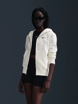 Толстовка на молнии на флисе с капюшоном женская Nike W Nsw Phnx Flc Std Fz Hdy HJ0995-133 XS Молочная (0197860183094)