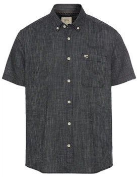 Сорочка Camel Active Short-Sleeved Shirt with a Textured Pattern M Темно-сірий (1109-4064478959150)