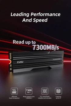 SSD диск CUSU SSD CV7000-P 1 Tb PCIe Gen4 7300/6200MB/s, SSD M.2 NVMe 2280 PCIe 4.0x4 с радиатором