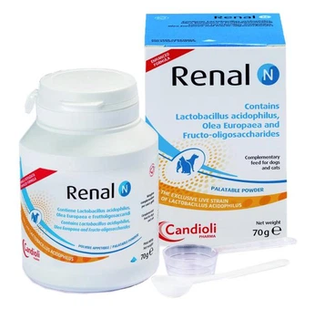 Порошок Candioli Renal N вітаміни при захворюваннях нирок у собак та котів, 70 гр