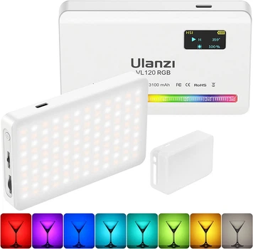 Накамерный свет RGB HUE 360 2500-9000К Ulanzi VL120RGB White