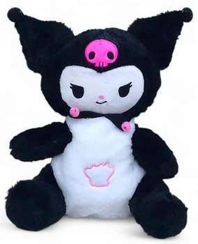 Интерактивная мягкая игрушка Hello Kitty Kuromi музыкальная с подсветкой и дышащим эффектом Черный