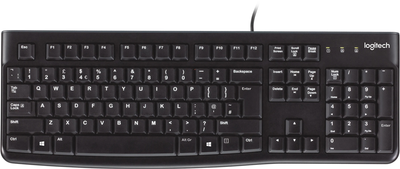 Klawiatura przewodowa Logitech K120 for Business USB EN/LT Black (1828479)