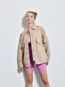 Джинсова куртка жіноча Veto Jeans 187993 М Світло-коричнева (2200004974460)
