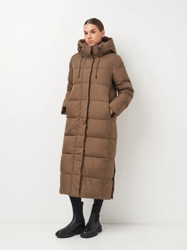 Пуховик зимний длинный женский Lusskiri 192886 2XL Коричневый (2200005104712)