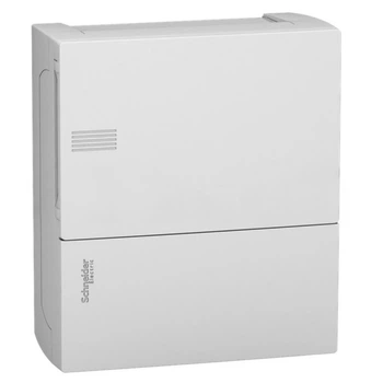 Щиток 8 модулей наружный Schneider Electric белая дверца 1ряд Mini Pragma