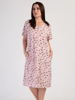 Халат женский хлопковый летний больших размеров Vienetta 311270*37 192056 4XL Розовый (2200005075890)