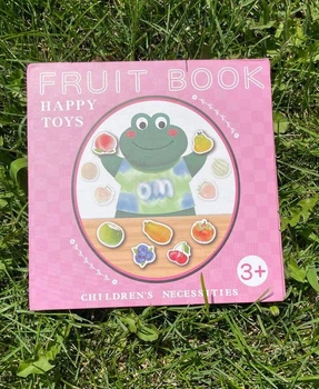 Магнитная книга пазл Фрукты Развивающая Игрушка Монтессори Natura Puzzle 27 видов (SC03)