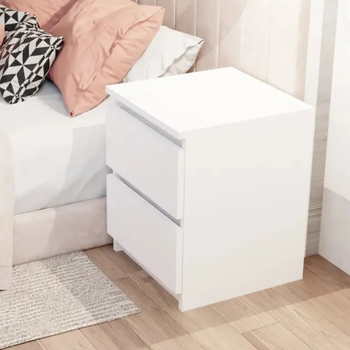 Прикроватная тумбочка с ящиками без ручек в стиле модерн 41х32х30см Fast Comfort FC-7612 White