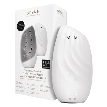 Очищувальна щітка для обличчя GESKE Sonic Thermo Facial Brush&Face-Lifter white (HB0095)