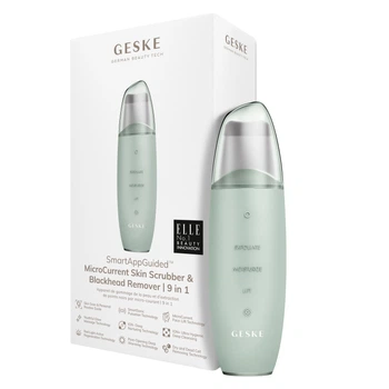 Мікрострумовий скрабер для шкіри та усунення чорних точок GESKE MicroCurrent Skin Scrubber&Blackhead Remover green (HB0151)