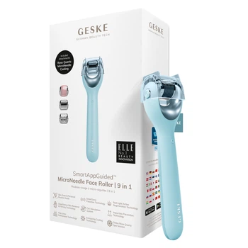 Електронний ролер для обличчя з мікроголками GESKE MicroNeedle Face Roller turquoise (HB0191)