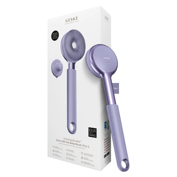 Звукова світлодіодна щітка для всього тіла GESKE Sonic LED Full-Body Brush&Intensive Exfoliator purple (HB0391)