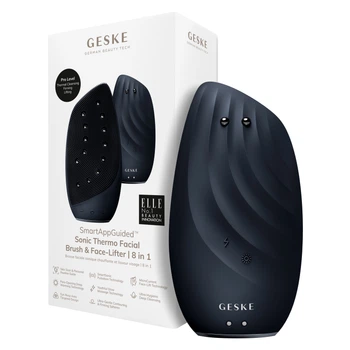 Очищувальна щітка для обличчя GESKE Sonic Thermo Facial Brush&Face-Lifter black (HB0091)