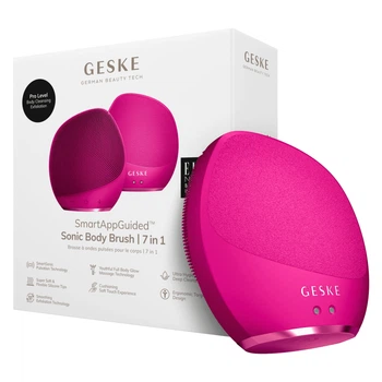 Ультразвукова щітка для тіла та інтенсивний пілінг GESKE Sonic Body Brush&Intensive Exfoliator magenta (HB0355)